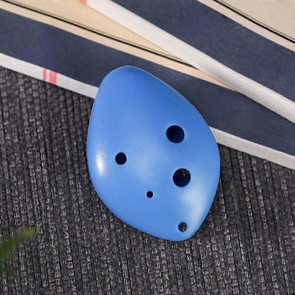 Aloittelijan lelu, värikäs okariinahuilu ABS-muovista, 6 reikää, sopraano C-duuri, LGL Blue