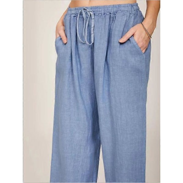 Forår og Sommer Damebukser Casual Løse Bukser LGL black XL