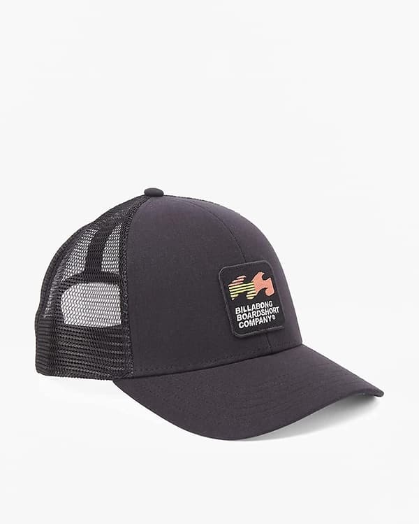 6-panel Snapback Trucker-caps for men med buet brem ~ Walled (LGL) Black One Size