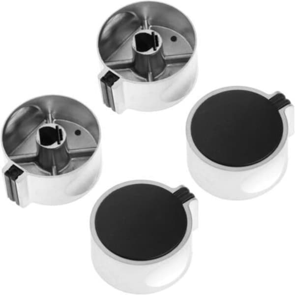 Sett med 4 6mm knotter til gasskomfyr. (LGL)