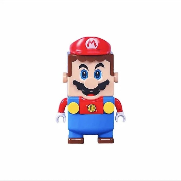 Super Bros Blocks Luigi Buliding Blocks Action Toy Figurer Montering Leksaker mark box Dockor Barn Födelsedagspresenter man[GL] Super Mario Bros 1