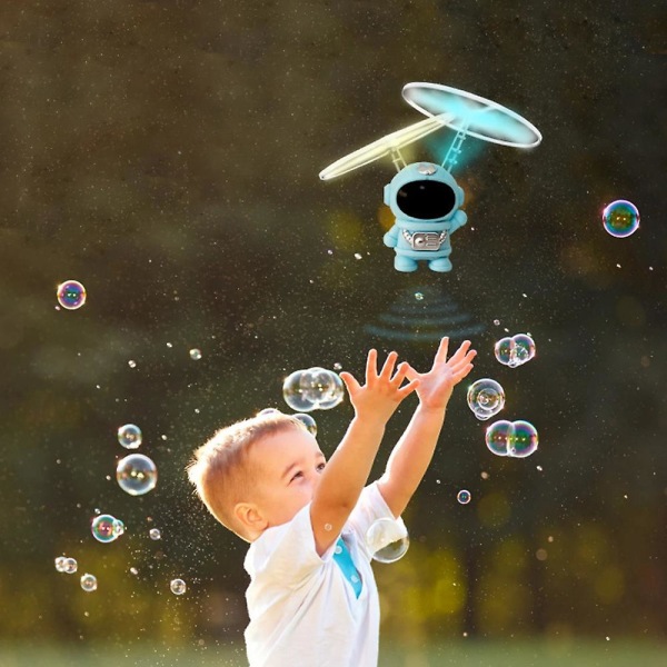Astronaut Flygande Helikopter Mini Drone Hand Infraröd Induktion Kontroll Upphängning Flygplan Leksaker Gåvor[GL] Blue