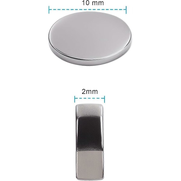 Neodym magneter 50 stk. super stærke mini magneter super magneter 10x2mm (LGL)
