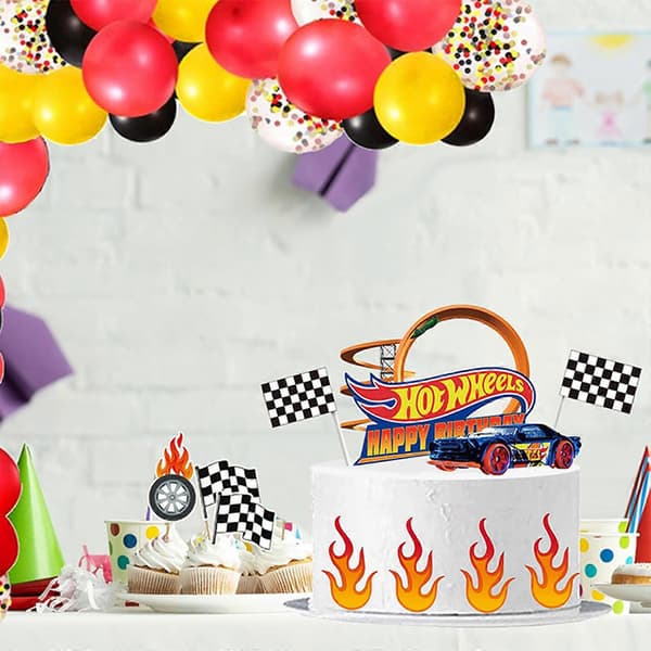 20 stk. Race Car Cupcake Dekorationssett for Gutter Bursdagsselskap (LGL)