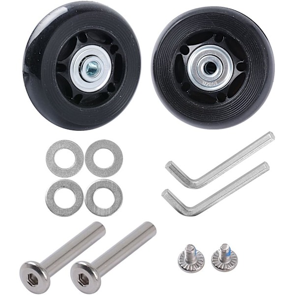 2 kpl pyöriä matkalaukkuihin (60*6*18 mm akselin pituus: 35 mm) varaosat (LGL)