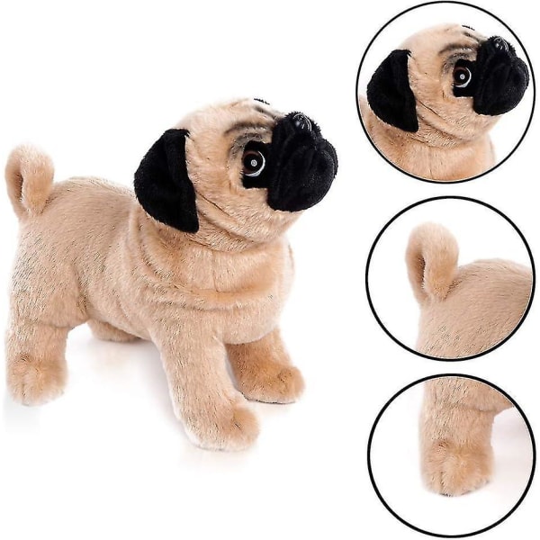 12,5 tommer brun mops bamse, mops bamse hund bamser gaver til børn