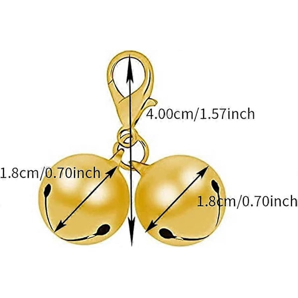 St Pet Bells, Klockor för Hundhalsband Guld Silver Klockor för Berlock Hänge för Hundar Katter Halsband (LGL)