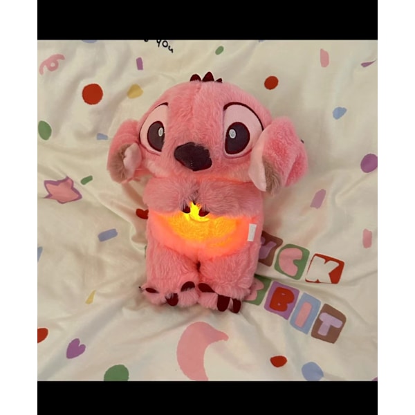Soothing Stitch Plushies, Angst Relief Stitch, Rytmisk Åndedrætsbevægelse for Børn og Voksne Sovende Blue