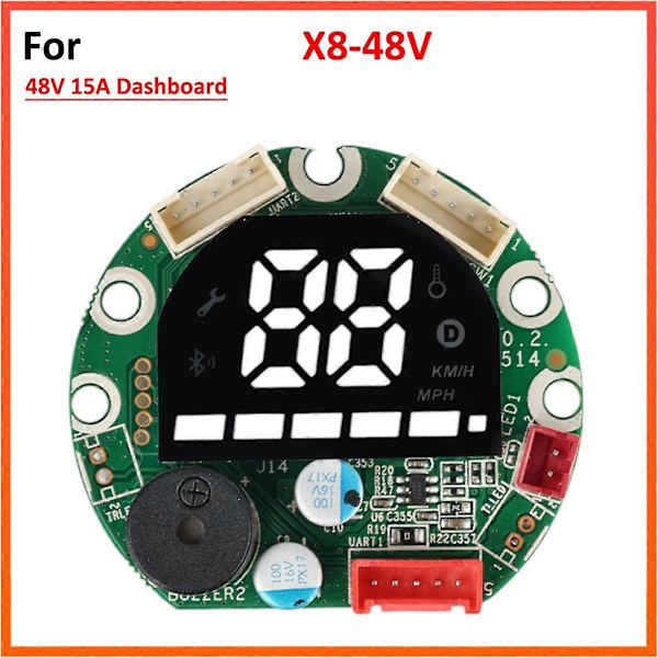 48V 15A Instrumentbräda för X8 Elektrisk Scooter LED Display Skärm PCB Kort Hastighet Batteri Visning Ersättning LGL As shown