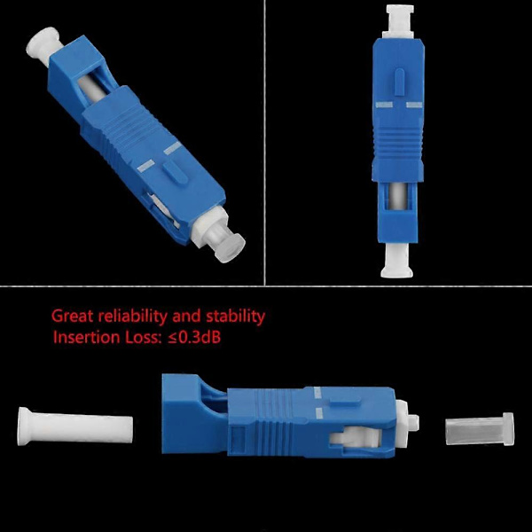 Fiberoptisk adapter, SC hane till LC hona hybrid single mode fiberoptisk hybridomvandlare för nätverk (LGL)
