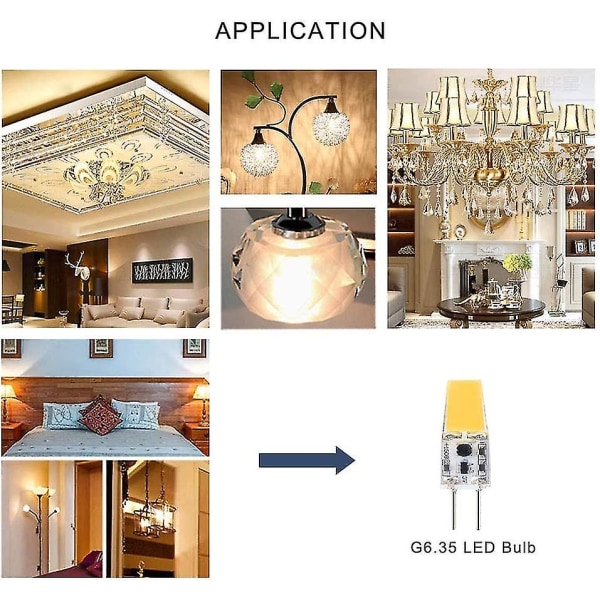 Gy6.35 Led-lampe Epistar Sapphire-lampeperler 1508 5w Ac/dc12vcob-pendellampe Sett inn Led-lyskilde Halogenpære (ikke-dimbar, 5-pakning) [LGL]