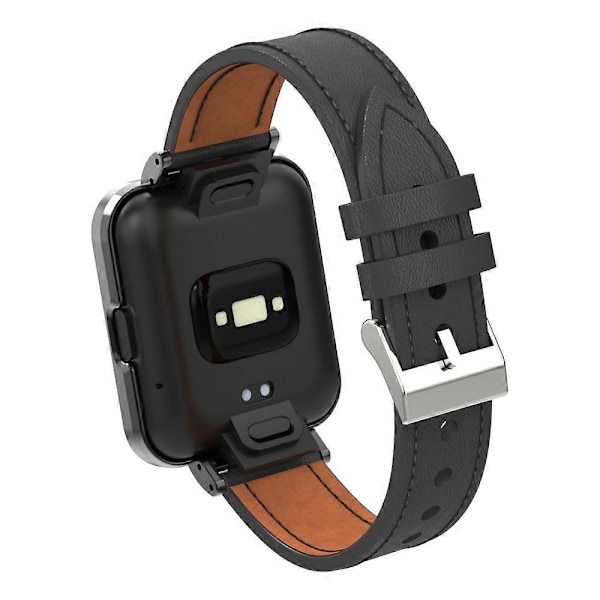 Læder Urrem til Xiaomi Mi Watch Lite / Redmi Watch til Xiaomi Mi Watch Lite / Redmi Watch LGL Black