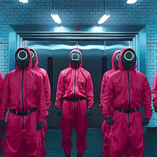 Squid Game Kostym 2021 Het Sydkorea Film Squid Game LGL PINK L