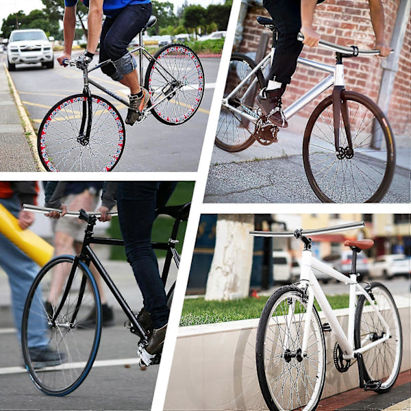 Fastnavs Cykel Cykling Rakt Fixie Cykel Rakt Styre Färg:silver LGL