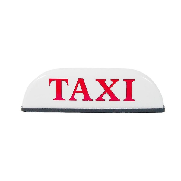 12v Taxi-skiltlampe med magnet Taxi LED-lys Taxi-taklampe Taxi-indikatorskilt Hvit-yvan [LGL]