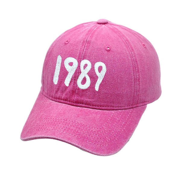 Mens Womens Unisex Taylor Swift 1989 Retro Baseball Cap Justerbar Snapback Vintage Sol Sports Hat Fans Gåvor [LGL] Rose Red