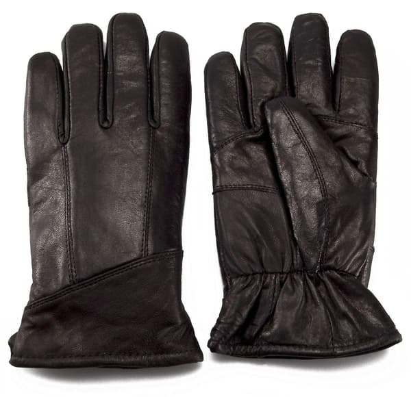 Herrhandske i äkta läder med fårskinnsfoder (LGL) Black XL - 11