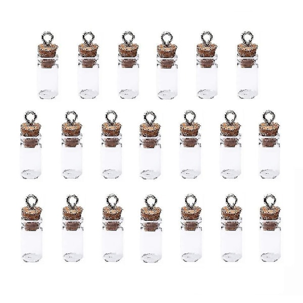 20 Pcs 0.5ml Small Mini Glass Bottles With Cork, Clear Spell Glass Jars With Cork Lids Miniature Glass Potion Bottles [GGL]