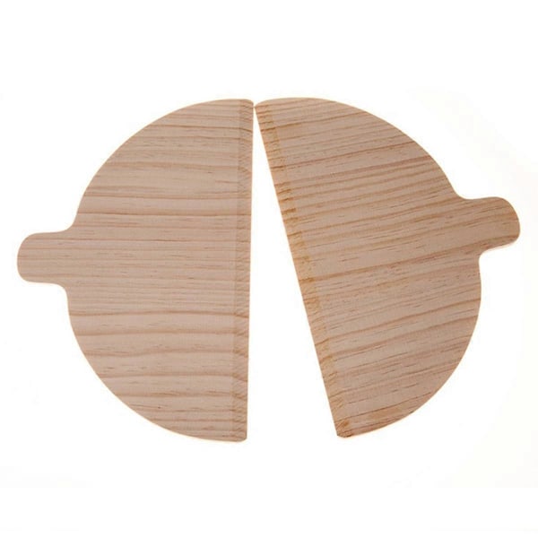 Pizzaspade Pizzabageri Delar Halvcirkelformat Bakverktyg Massivt Trä Pizzabräda Specialverktyg för Portabel Pizza Ugn LGL Wood Color