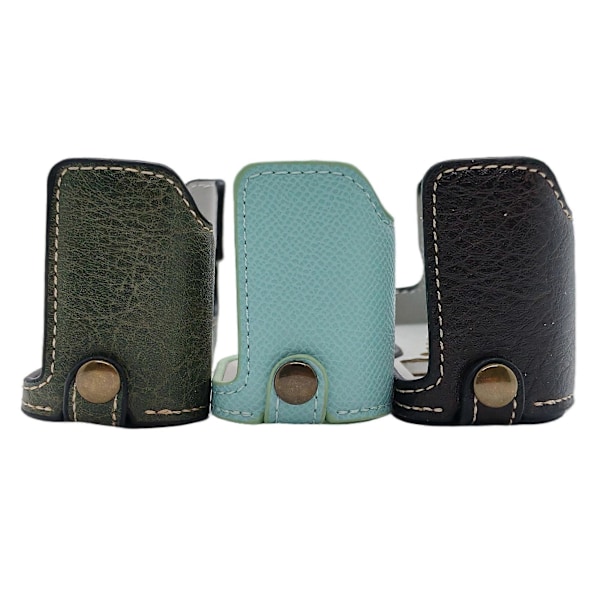 För Fujifilm X-T30 II/ X-T30/ X-T20/ X-T10 Kamera Bottenfodral Halvkropp Läderfodral med Batteriöppning LGL Light Green