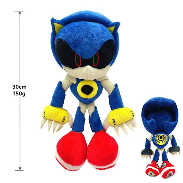 Bedårande Sonic Plyschdocka Mjuk Fylld Leksak Barn Krama Kudde Present [GGL] Metal Sonic