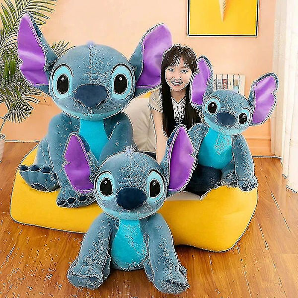 Jätte stor Lilostitch plyschdocka Kawaii djurpar sovande mjukmaterialleksak för Stitch 30cm