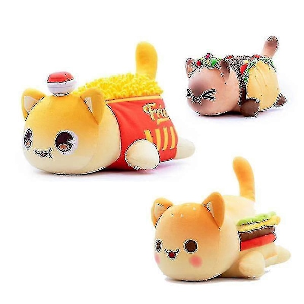 Aphmau Meow Meows Plysch Aphmau Plyschleksak Docka Gåva 25cm GuanGuan LGL cat with bow