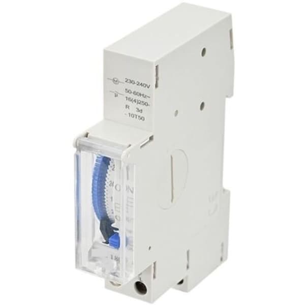 SUL180A 24-timmars mekaniskt tidsrelä för DIN-skenmontering, programmerbar analog elektrisk timer, 220V 16A batteri (LGL)