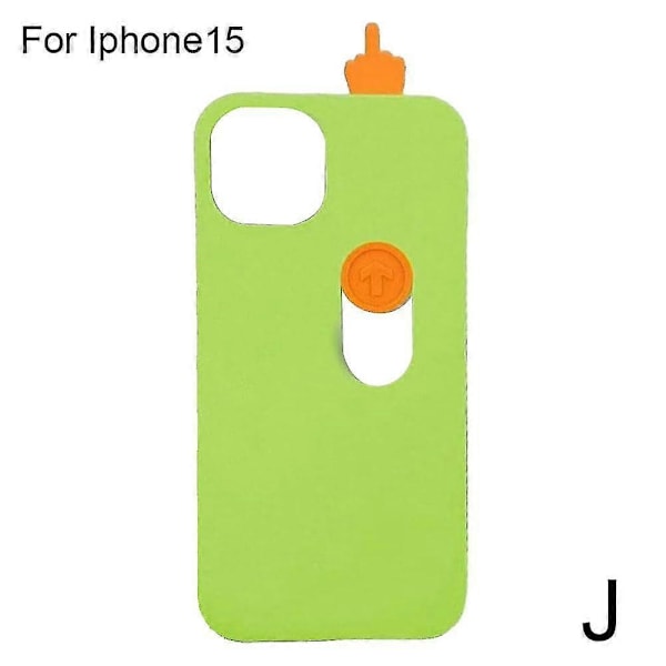 Skal med skjutbart fingergrepp för 15 LGL Green For Iphone15