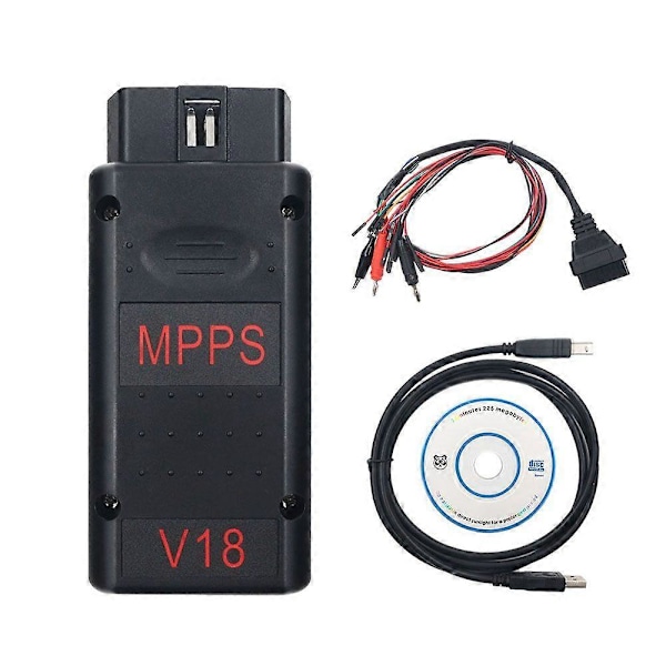 MPPS V18 OBD2 Diagnoseverktøy MAIN + TRICORE + MULTIBOOT V18.12.3.8 med Breakout Tricore Kabel LGL black