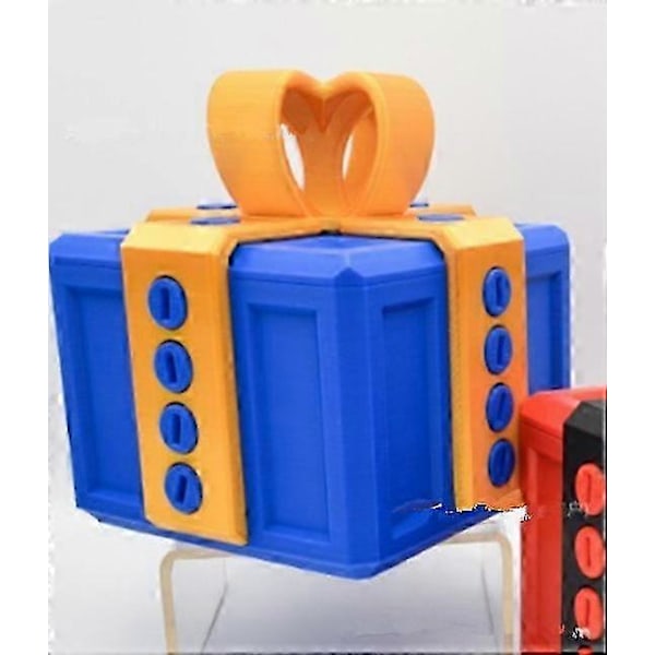 Verkligen 3D Irriterande Presentask Med Förvaring Och Blandade Färger Standardstorlek Presentask Pussel Presentask Nyhetspresentidé LGL Red and Blue 8cm
