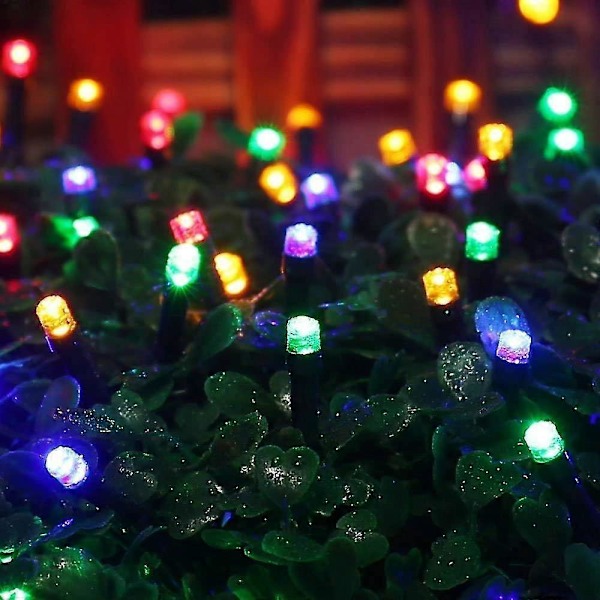 Värikkäät jouluvalot 10m 100 LED Ulkovalot 8 Valotilaa Joulukoriste Vedenpitävät LED-valot joulukuuseen (LGL)