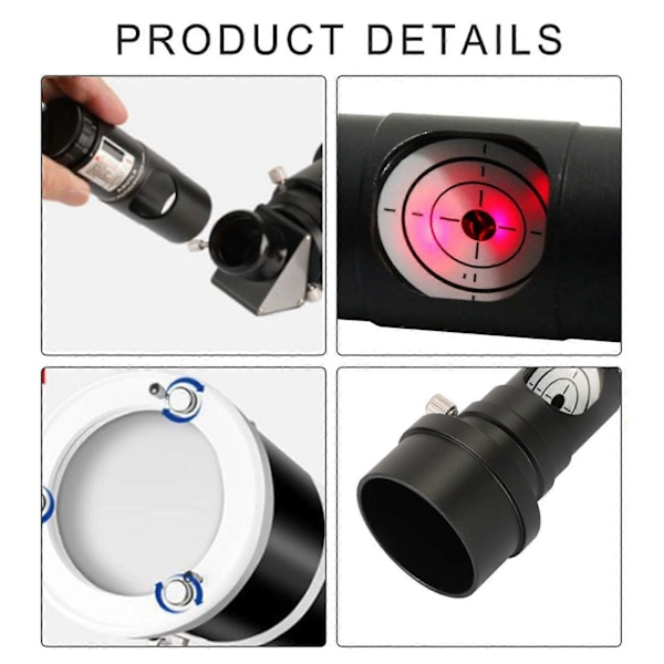 1,25 tommer rød laser kollimator & 2 tommer adapter til newtonsk og SCT teleskop6P LGL