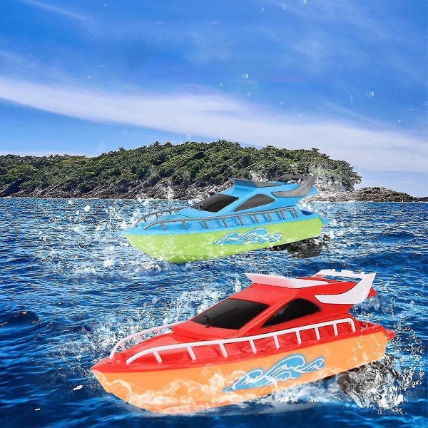 Rc-båt med fjärrkontroll för barn och vuxna, 2,4 Ghz Rc-båt för pooler och sjöar för pojkar Flickor Presenter[GL] Blue