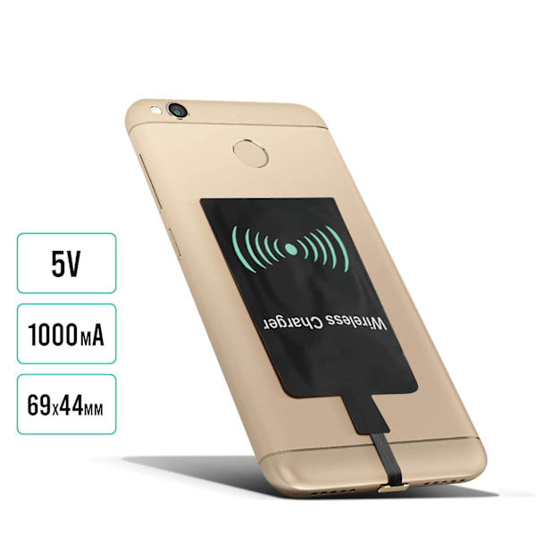 Bandkabeladapterkit Trådlös QI-laddningsadapter smartphone Micro-USB-port LGL White