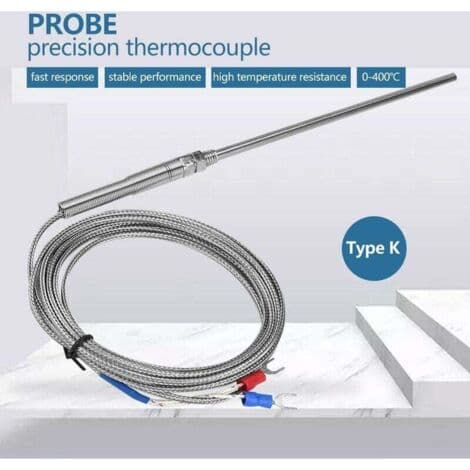 Termoelementsensorprober, temperaturregulator, högtemperatur typ K termoelementsensor (3m) (LGL)
