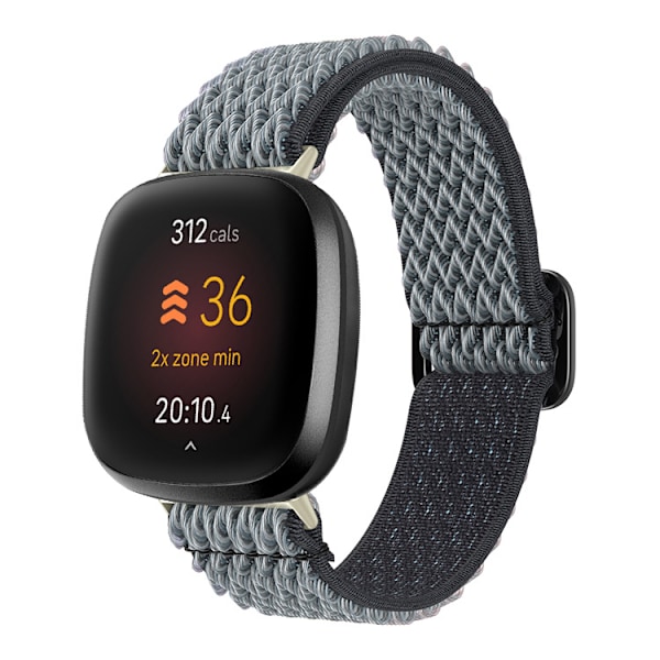 Nylon Urrem til Fitbit Versa 3/4 (LGL) Grå Grå