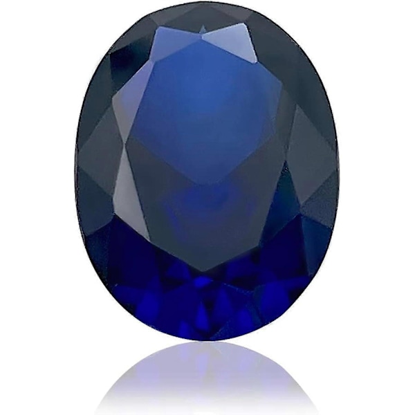 Kongeblå Oval Løs Syntetisk Safir Stein Korund Edelsten Kuttet Fasettert (1.5cts-13.5cts, 1 stk) (LGL)