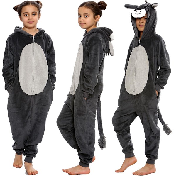 Fleece Overall A2Z för Barn, Heldräkt Åsne-dräkt Julklapp Pojkar Flickor LGL Donkey 5-6 Years