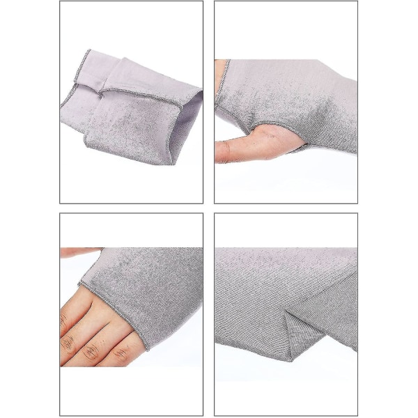 Uv Protection Gloves Wrist Length Sun Block Driving Gloves Unisex Fingerless Glove