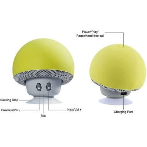 Bærbar sopphode Bluetooth-høyttaler (gul), Sunny (LGL)