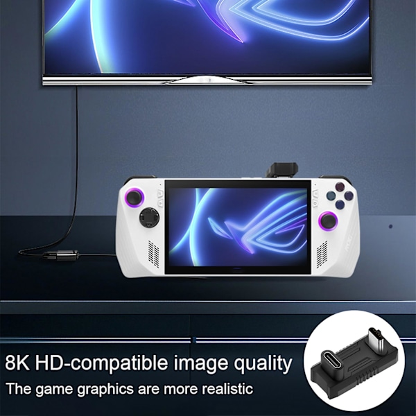 Snabbladdningsadapter 8K-kompatibilitet 140W PD3.1-adapter för ASUS ROG Ally [GGL] Black