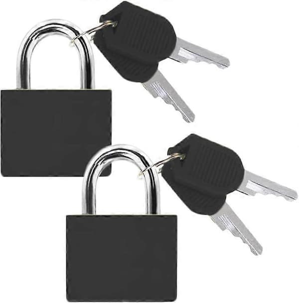 Litet bagagelås, 2-pack, svart (LGL)