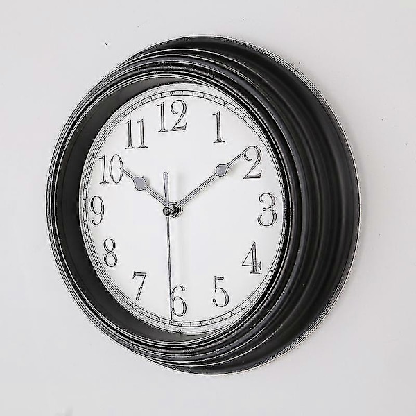 Hiljainen seinäkello keittiöön, 9 tuumaa, retro, äänetön, koristeellinen seinäkello makuuhuoneeseen ja toimistoon LGL Black