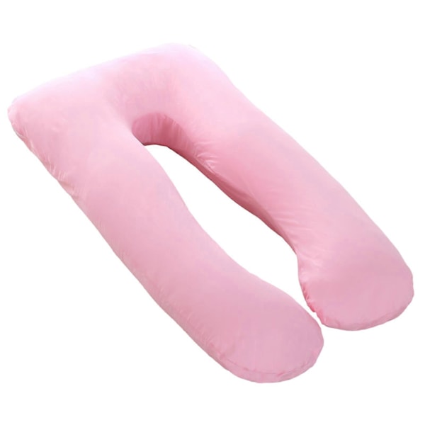 Örngott i bomull för U-formad gravidkudde Tvättbart bekvämt örngott för sidokudde LGL Pink 80x140cm