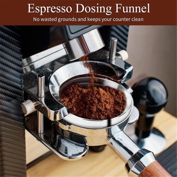 51mm Espresso Wdt-verktyg, doseringstratt och set, espressotillbehörssats Barista- set, kaffenål