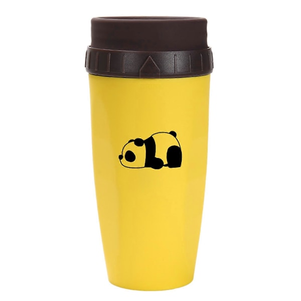 Bärbar Twizz Mugg Läcksäker Resemugg med Sugrör Dubbla Lager Isolerad Silikon Twist Design Varma/Kalla Dryckesmuggar för Barn Studenter Jika LGL Yellow B
