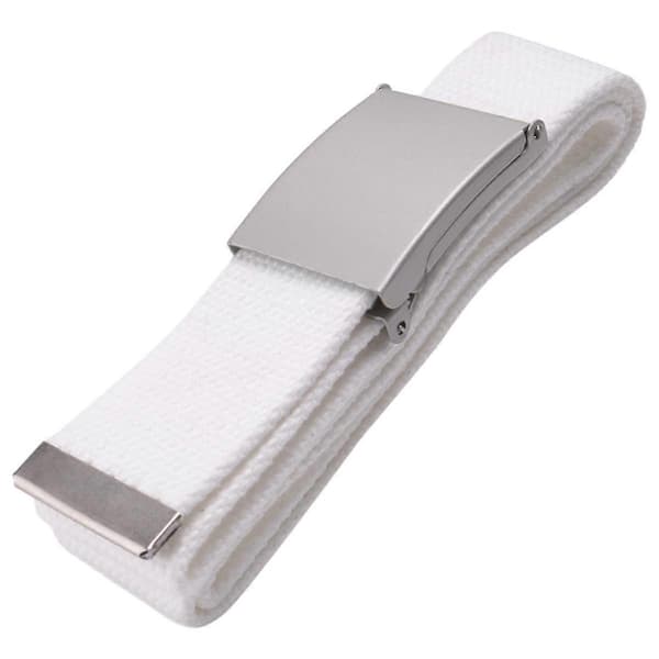 Canvas bomull vitt bälte textilband (LGL) white