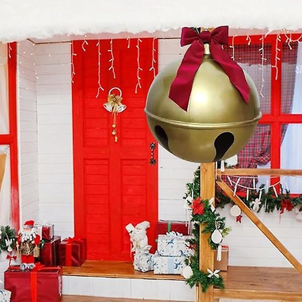 Store Julepynt Udendørs | Store Julekugler | Juleopblæsables | Opblæsbar Julekugle Jingle Bell | Opblæsables B (LGL) 60cm