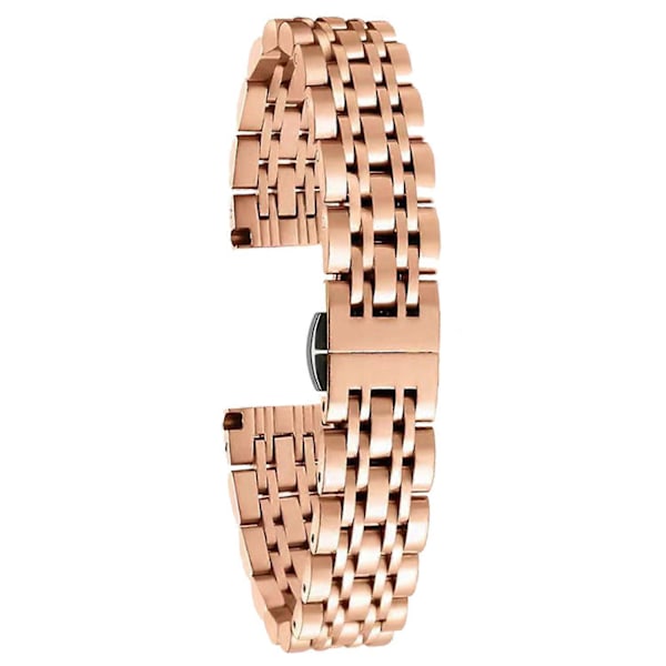 Til Garmin Lily 2 Urrem 7-Perler 14mm Rustfrit Stål Udskiftningsrem LGL Rose Gold